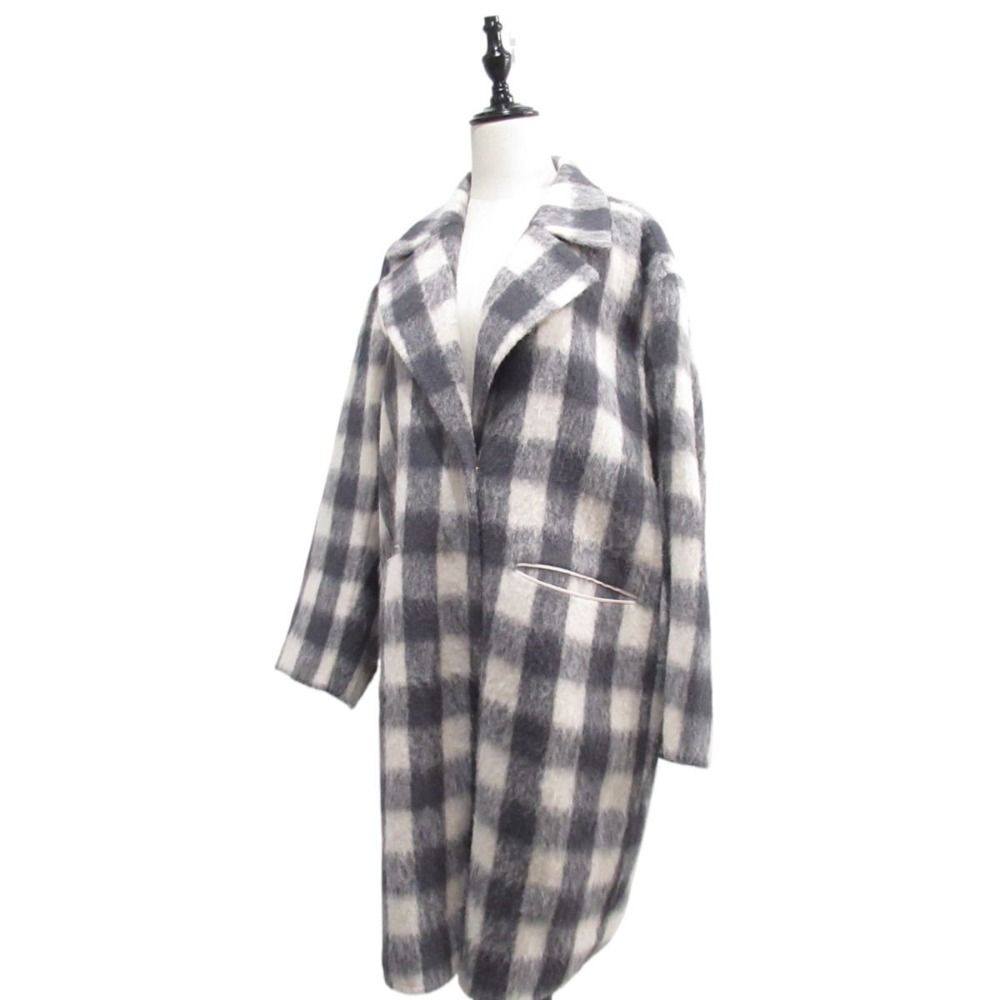 新品同様 Drawer ドゥロワー ケヌキ シャギー チェック柄 チェスター