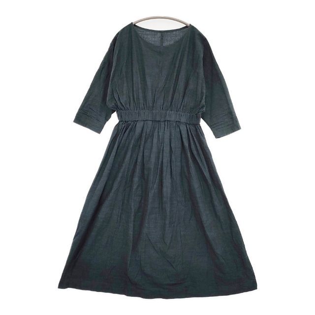 美品ヤンマ産業 yamma 会津木綿 ツートン ワンピース ともえ縞 スミクロ 美品】YAMMA ヤンマ産業 ワンピース 美品ヤンマ産業 yamma 会津木綿