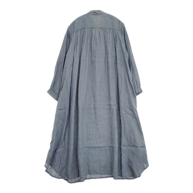 fog linen work リトアニア製 リネン プルオーバー ワンピース ブルー