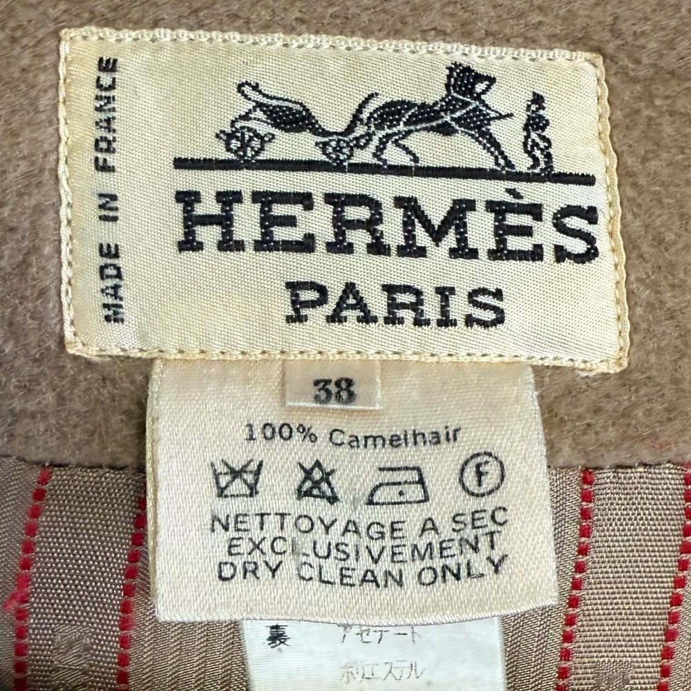 HERMES エルメス ヴィンテージ グレナン金具 キャメル100％ ダッフル
