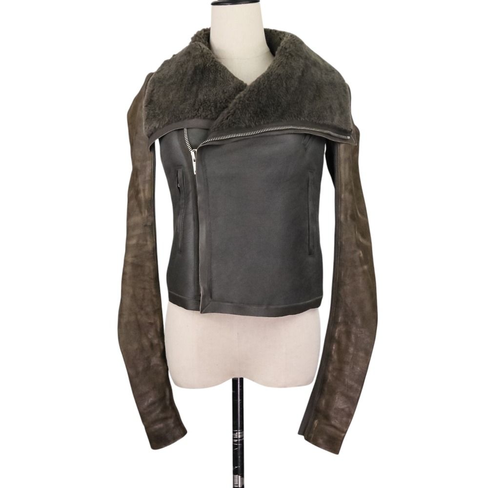 Rick Owens リックオウエンス ムートン レザー ダブル Rick Owens リックオウエンス ムートン レザー ダブル