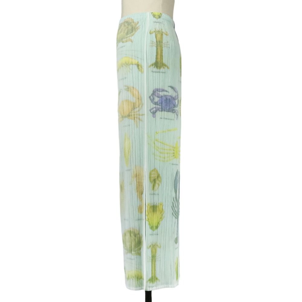 美品PLEATS PLEASE イッセイミヤケ ロングスカート 総柄プリント 美品 PLEATS PLEASE ISSEY MIYAKE プリーツプリーズ イッセイミヤケ