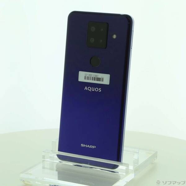 スマートフォン・携帯電話 〔品〕 AQUOS sense4 plus 128GB パープル