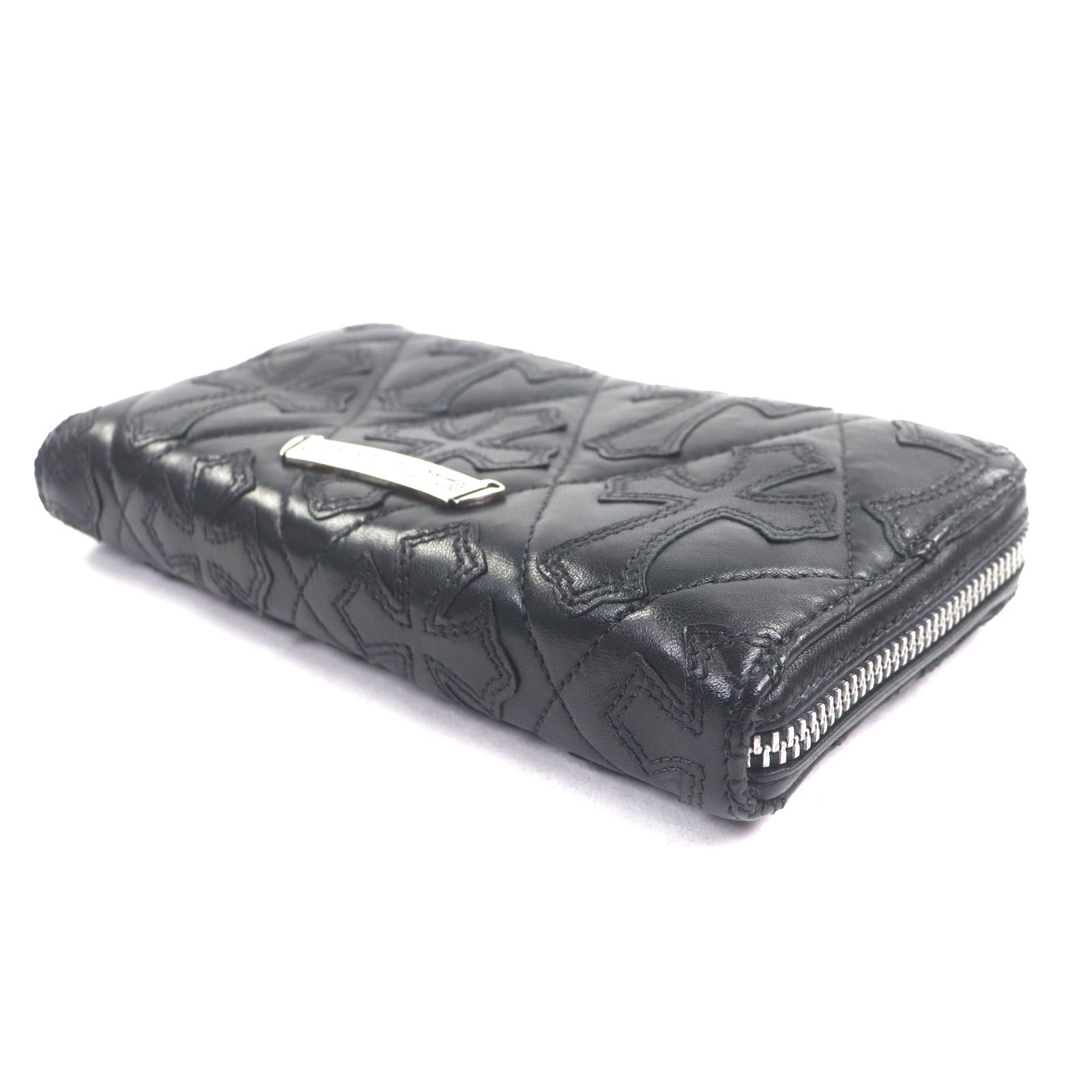 Chrome Hearts キルティング長財布 ブラック キルティングレザーウォレット財布 | Chrome Hearts
