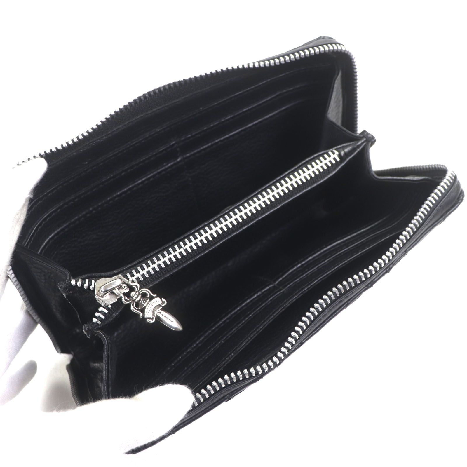 極美品▽CHROME HEARTS クロムハーツ REC F ZIP QUILTED セメタリー