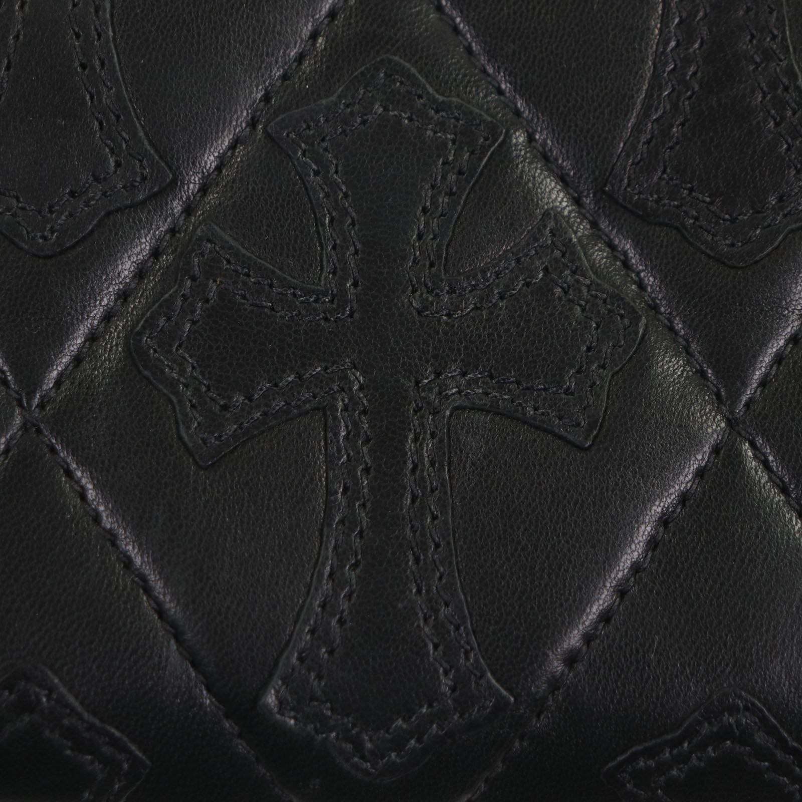 極美品▽CHROME HEARTS クロムハーツ REC F ZIP QUILTED セメタリー