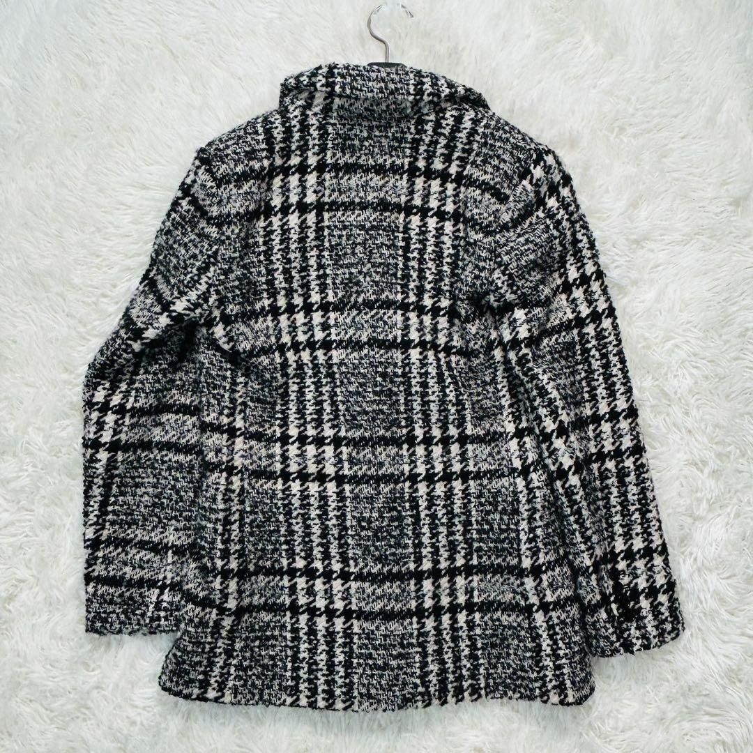 極美品 sheller シェリエ ツイード ジャケット ピーコート ミックス