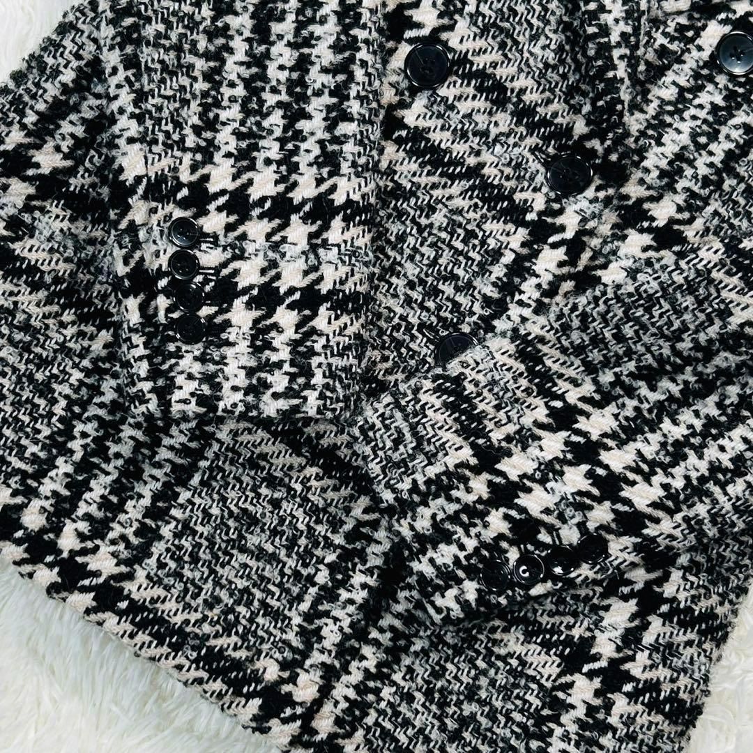極美品 sheller シェリエ ツイード ジャケット ピーコート ミックス