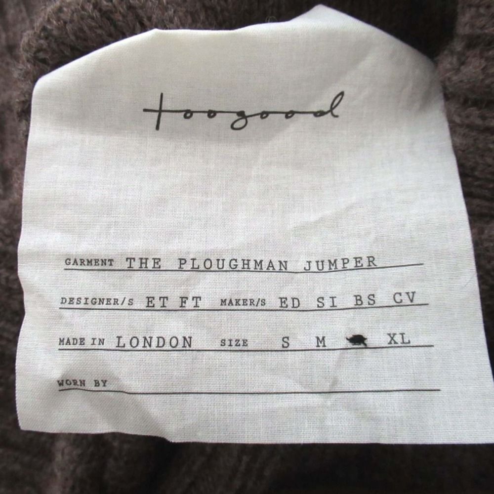美品 toogood トゥーグッド THE PLOUGHMAN JUMPER アルパカウール