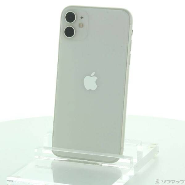 中古品〕 iPhone11 64GB ホワイト MWLU2J／A SIMフリー【247】