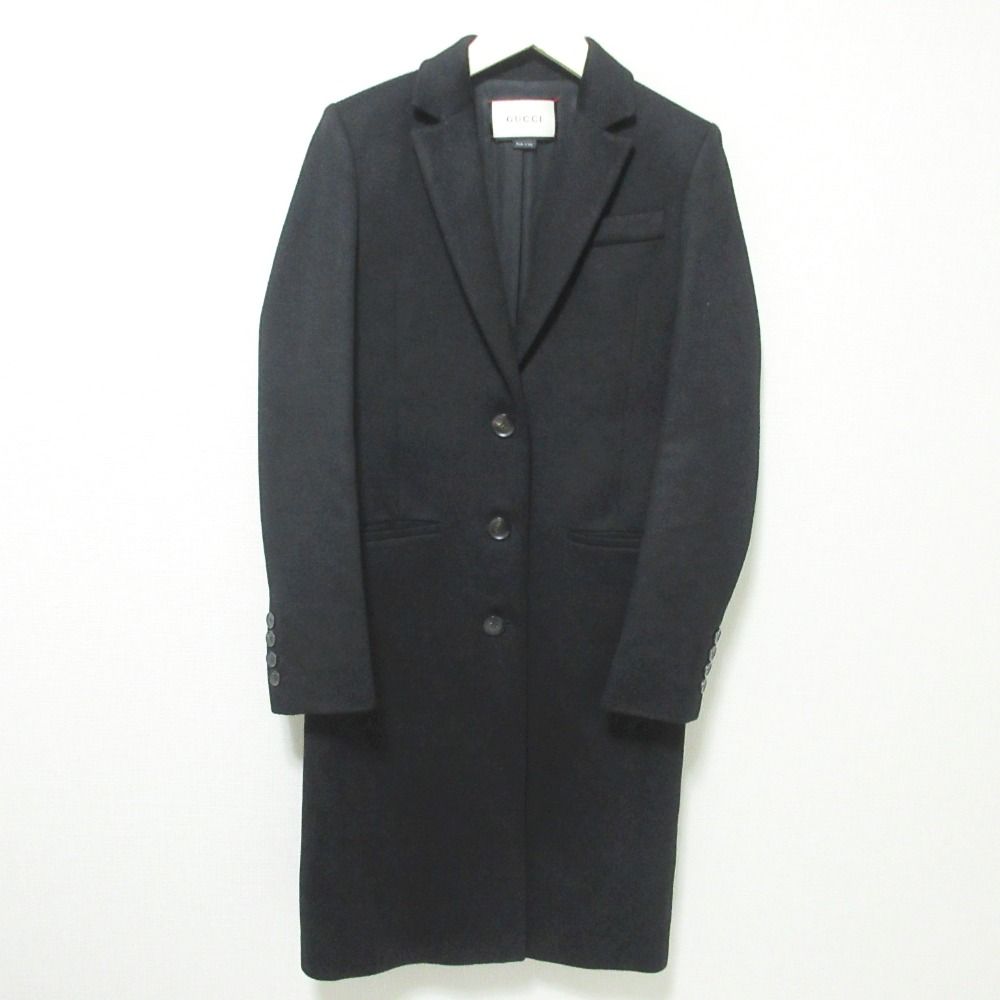 美品 GUCCI グッチ メルトン チェスターコート 455739 ZGW07 サイズ36