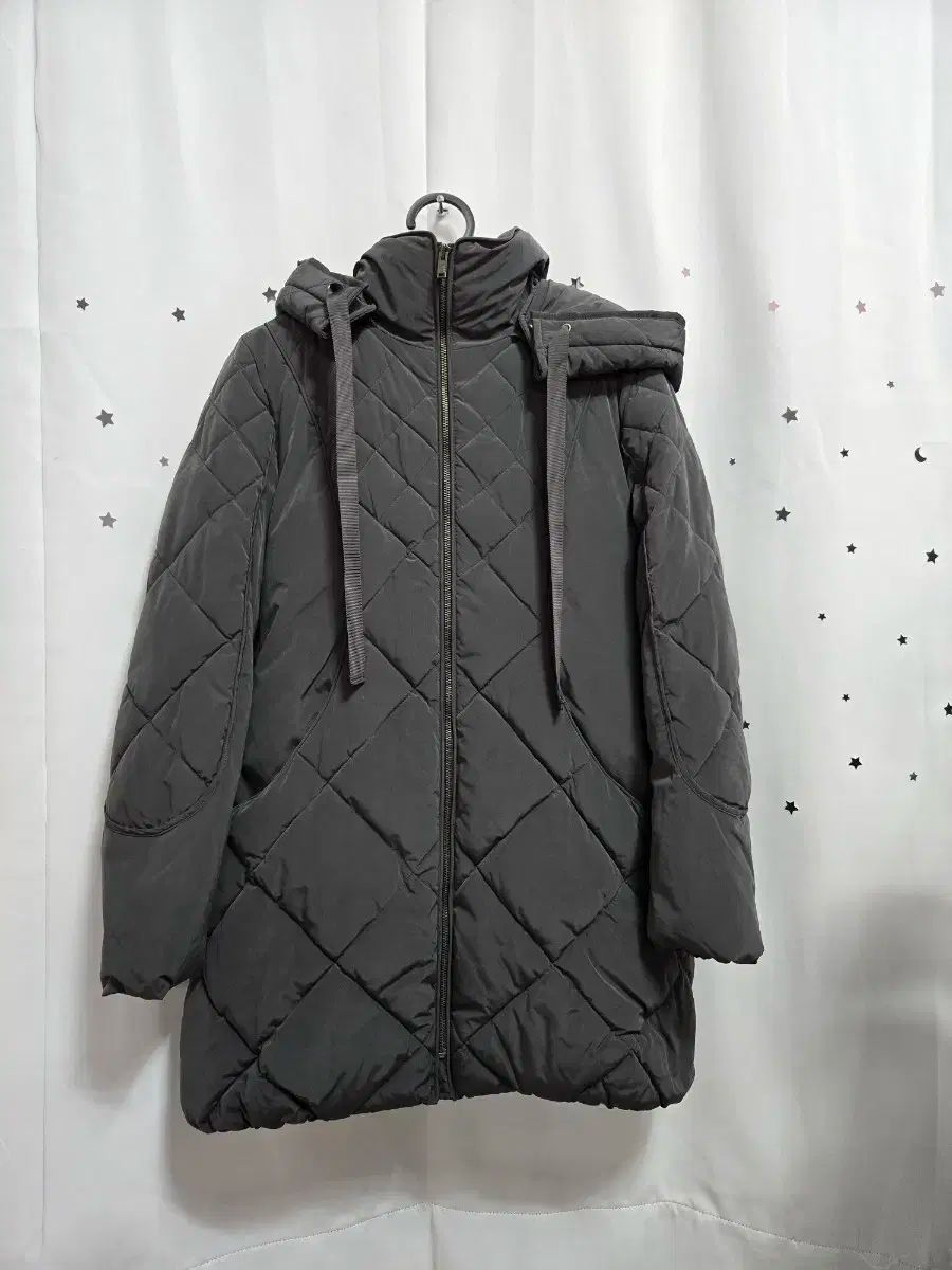 リスト ダイヤ キルティング ダウン フード ロング 66