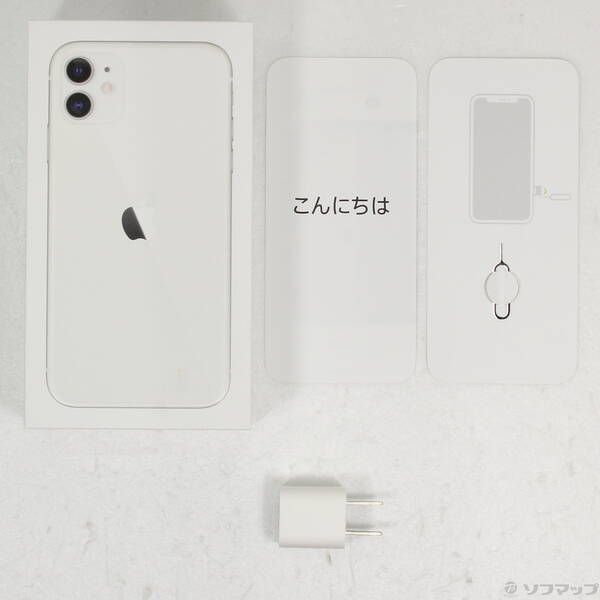 中古品〕 iPhone11 128GB ホワイト MWM22J／A SIMフリー【198】 - メルカリ
