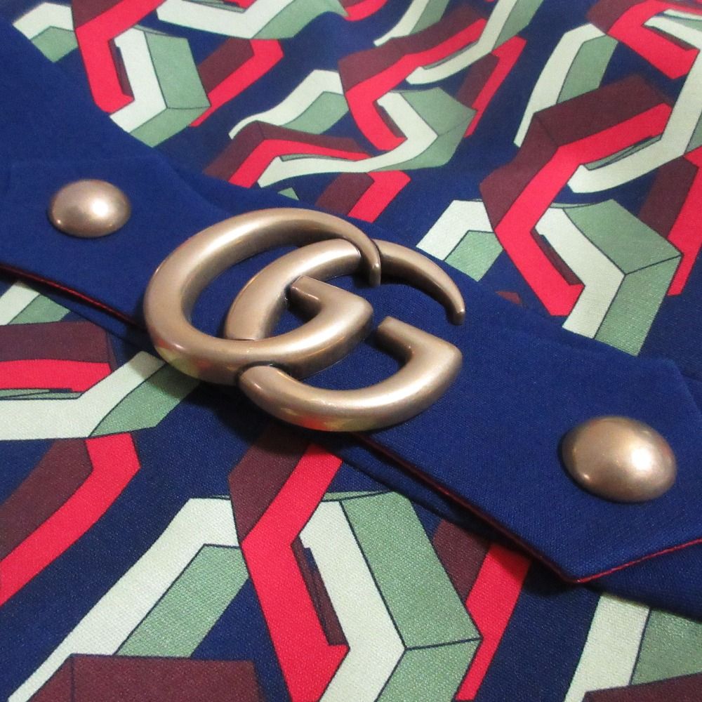 新品同様 GUCCI グッチ チェーン柄 GGマーモント ノースリープ