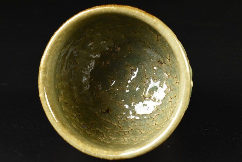 常滑焼 明窯 加藤嘉明 灰釉湯呑揃 五客 共箱