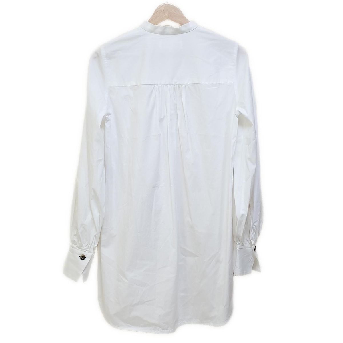 ENFOLDエンフォルド　LONG-COLLAR SHIRT白シャツブラウス38 ENFOLD(エンフォルド) 長袖シャツブラウス サイズ38 M レディース美品