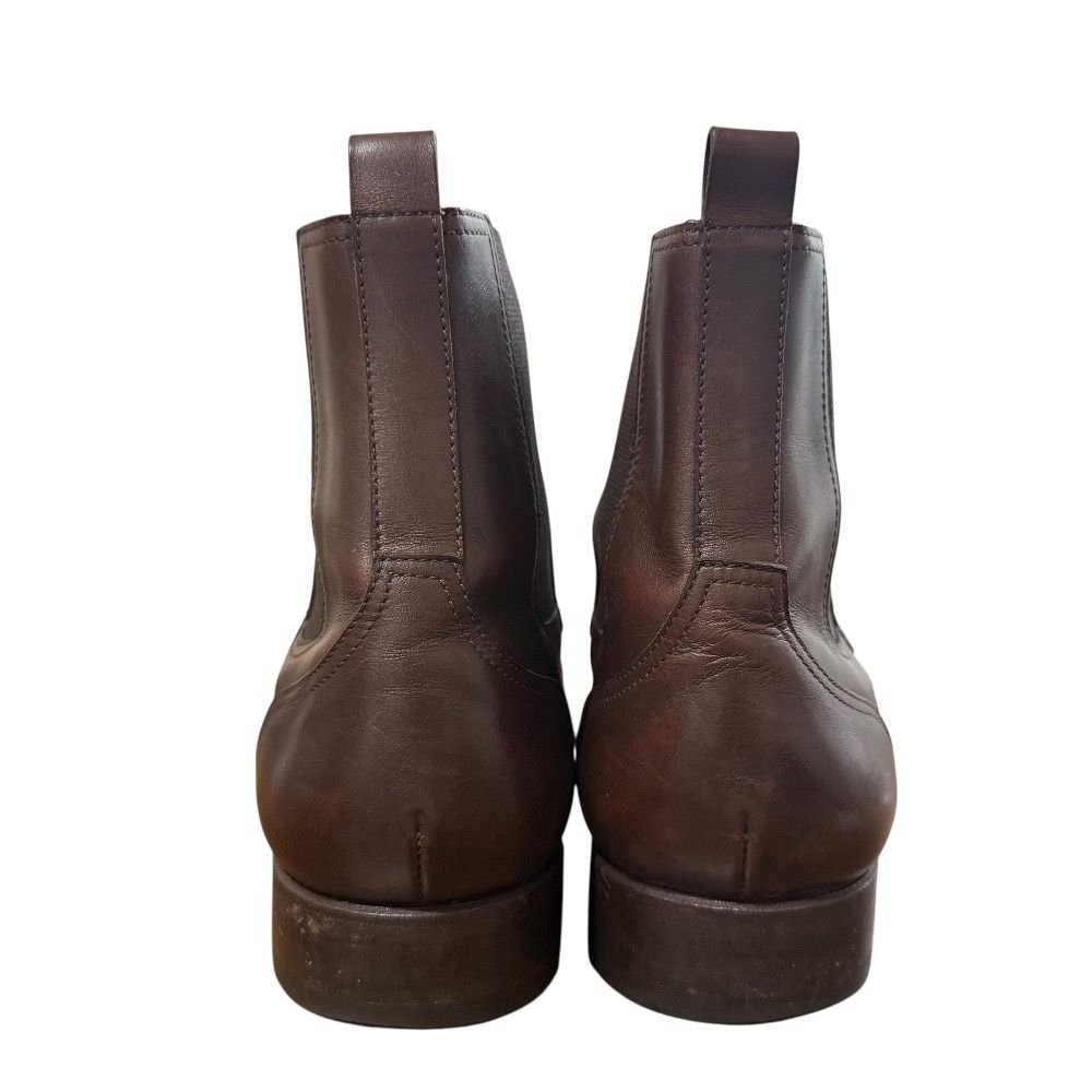 美品 HERMES エルメス ウイングチップ レザー サイドゴア チェルシー