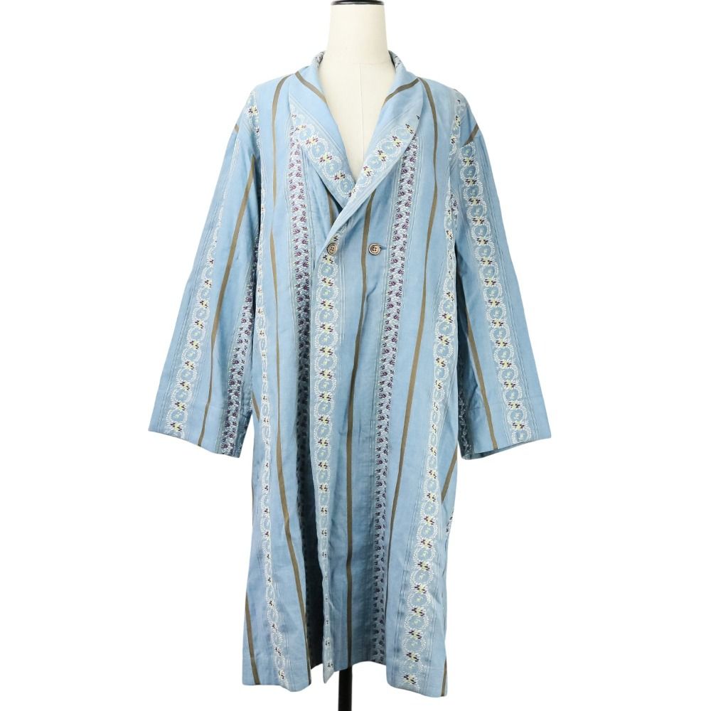 美品 45R フォーティファイブアール ハケ目のフラワージャカードコート