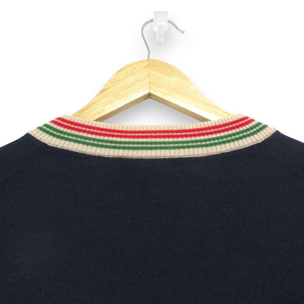 美品 GUCCI グッチ ウェブディテールニット セーター 599917 Sサイズ