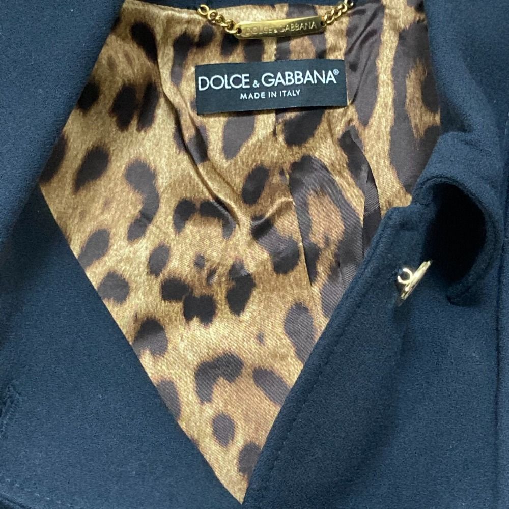 未使用 DOLCE&GABBANA ドルチェアンドガッバーナ 裏地レオパード柄