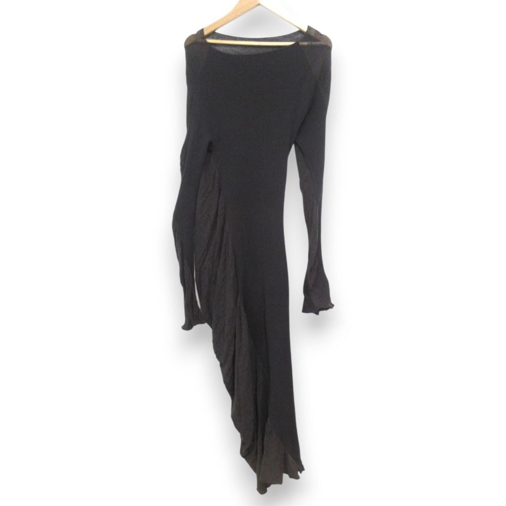 美品 24SS ISSEY MIYAKE イッセイミヤケ 長袖 アシンメトリー ドレープ