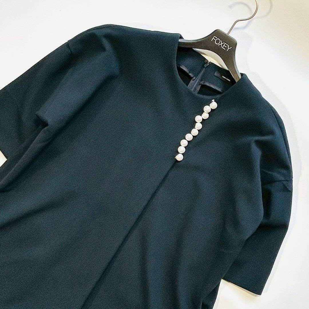 新品タグ付き yoko chan パールワンピース 38 七分袖 yoko chan ヨーコ