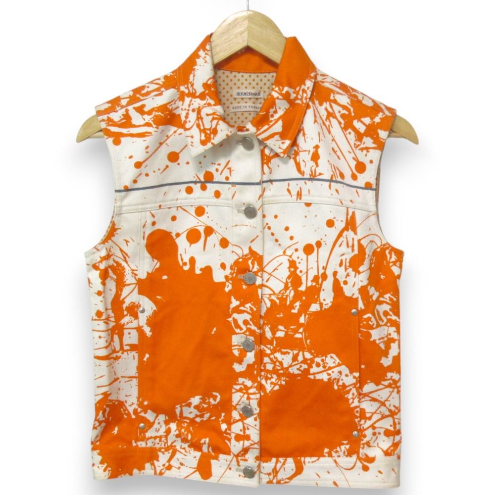 良品 HERMES エルメス マルジェラ期 ペイント 総柄 シルク セリエ