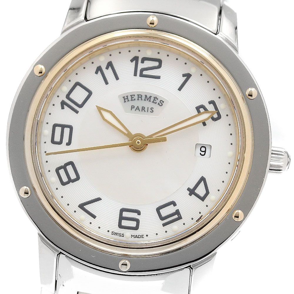 エルメス HERMES CP1.320 クリッパー クラシック デイト ホワイト