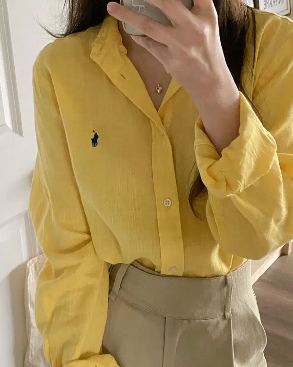 ポロ ボーイ リネン シャツ レディース (タグ付き 新品)