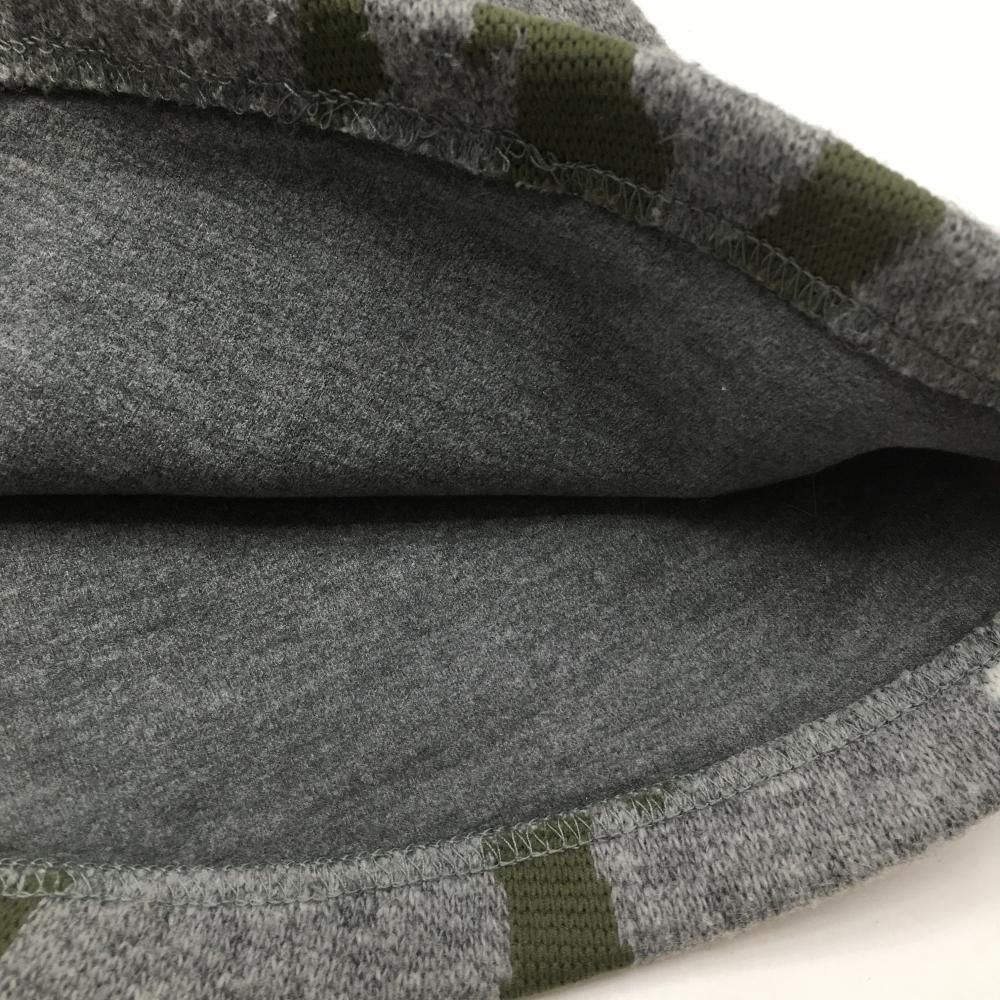 超美品】マークアンドロナ ニットネックウォーマー 杢グレー×カーキ