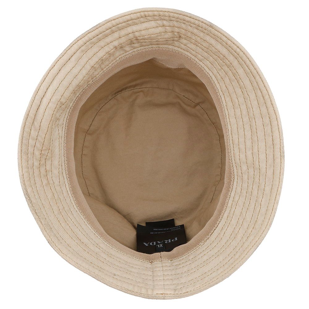 プラダ 2HC250 トライアングルロゴ ハット XL コットン ブラック プラダ 2HC250 トライアングルロゴ ハット XL コットン ブラック