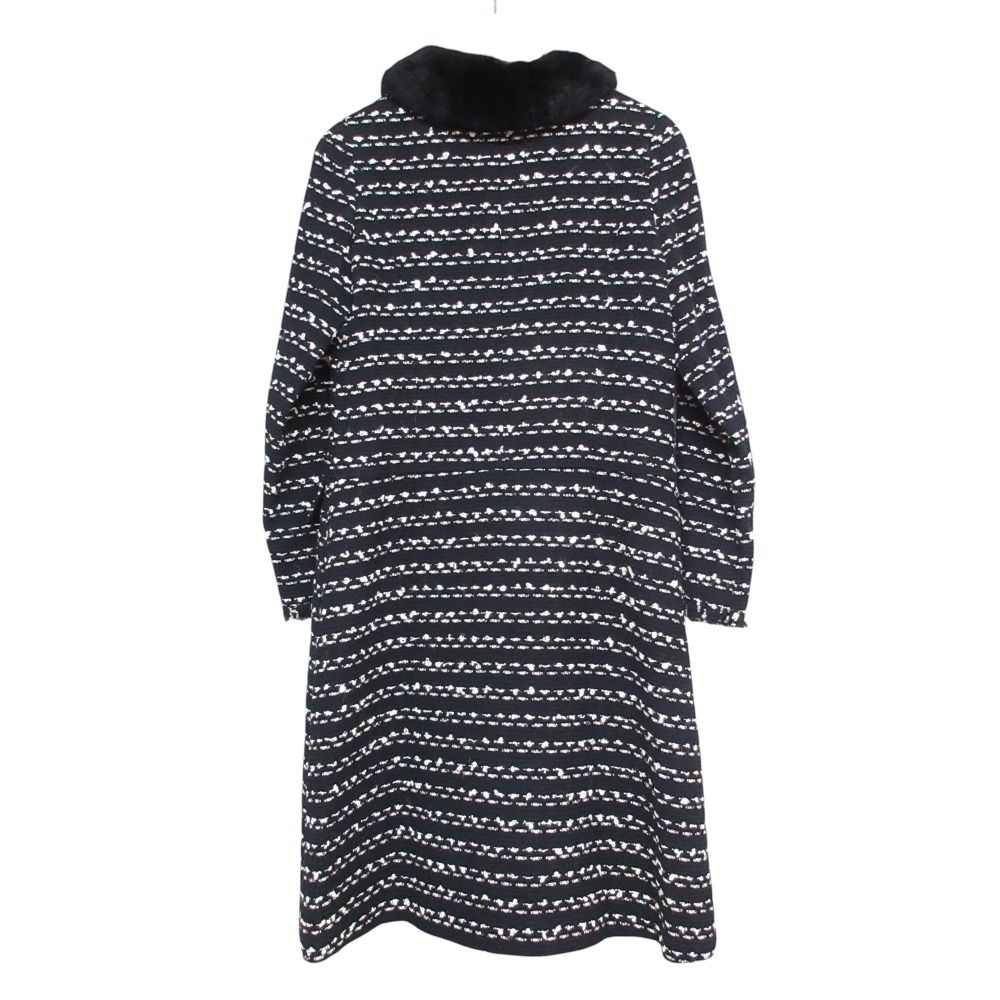 美品 Rene ルネ TISSUE レッキスファー付き ジップアップ ツイード