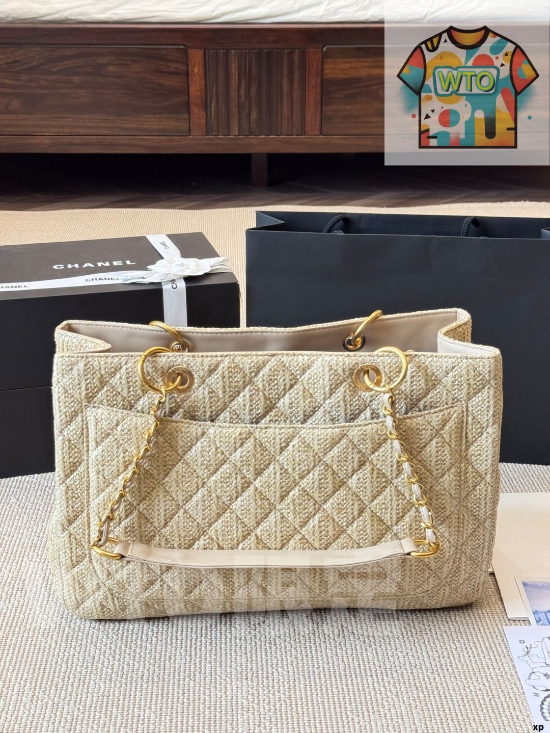 今日特価】Chanel シャネル ラフィア編み トートバッグ シリーズ 高百