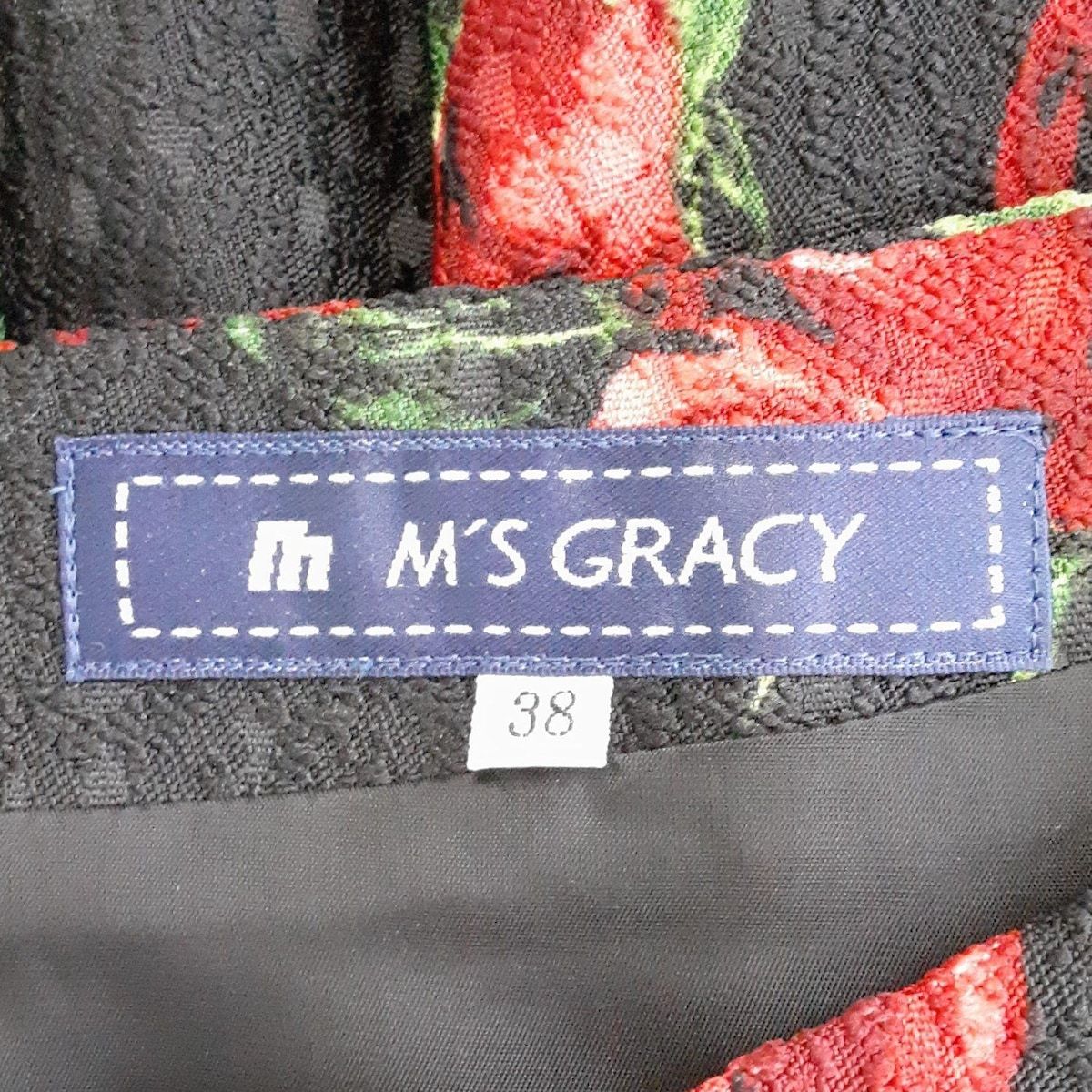 M's GRACY ハート柄 ノースリーブワンピース 38 M's GRACY ハート柄