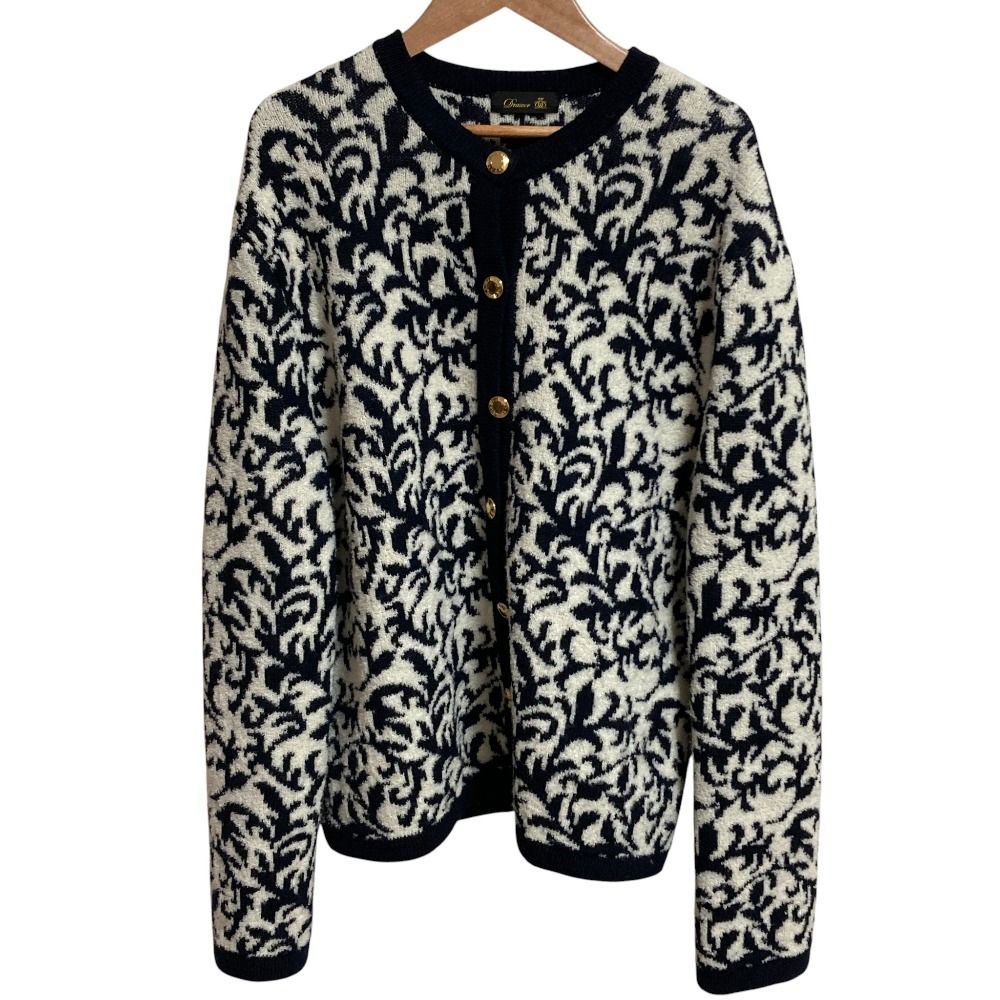 美品 Drawer ドゥロワー フラワージャガード ノーカラージャケット