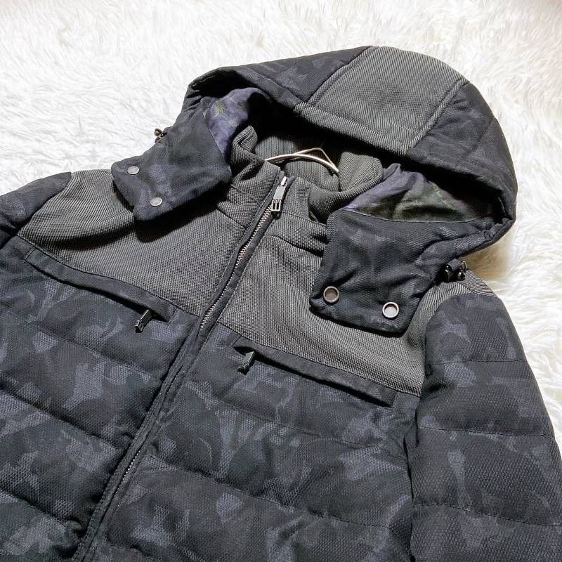 ETRO エトロ ダウンジャケット カモフラ柄 ペイズリー柄 ダブルジップ