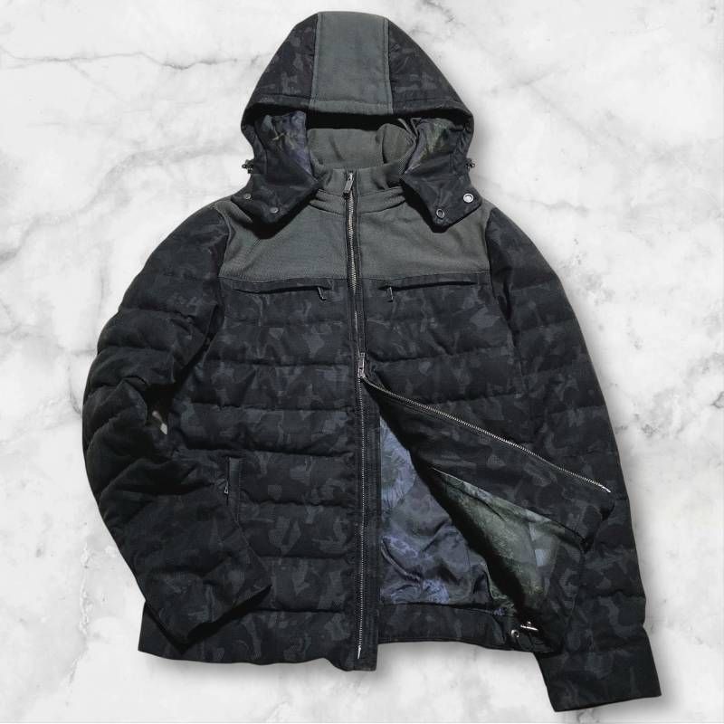 ETRO エトロ ダウンジャケット カモフラ柄 ペイズリー柄 ダブルジップ
