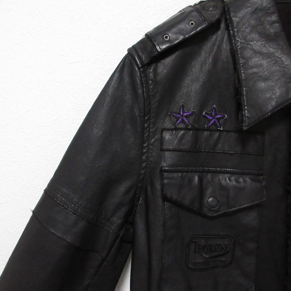 Roen ロエン ロック ワッペン 刺繍 ディアスキン ロングコート サイズ