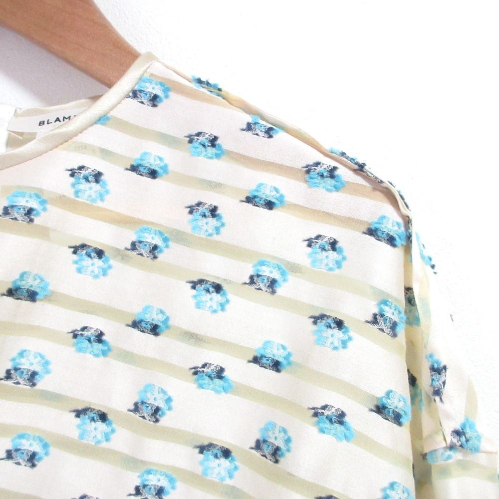 美品 24AW BLAMINK ブラミンク FALL フラワージャカードブラウス 7921 