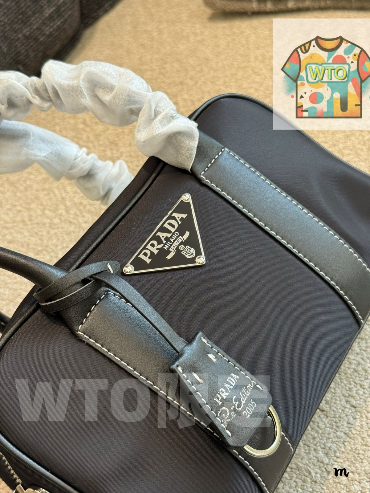 【新品未使用】プラダ　ナイロンボストンバッグ PRADA(プラダ) / ボストンバッグ/ナイロン/BLK/無地// | 中古品の販売