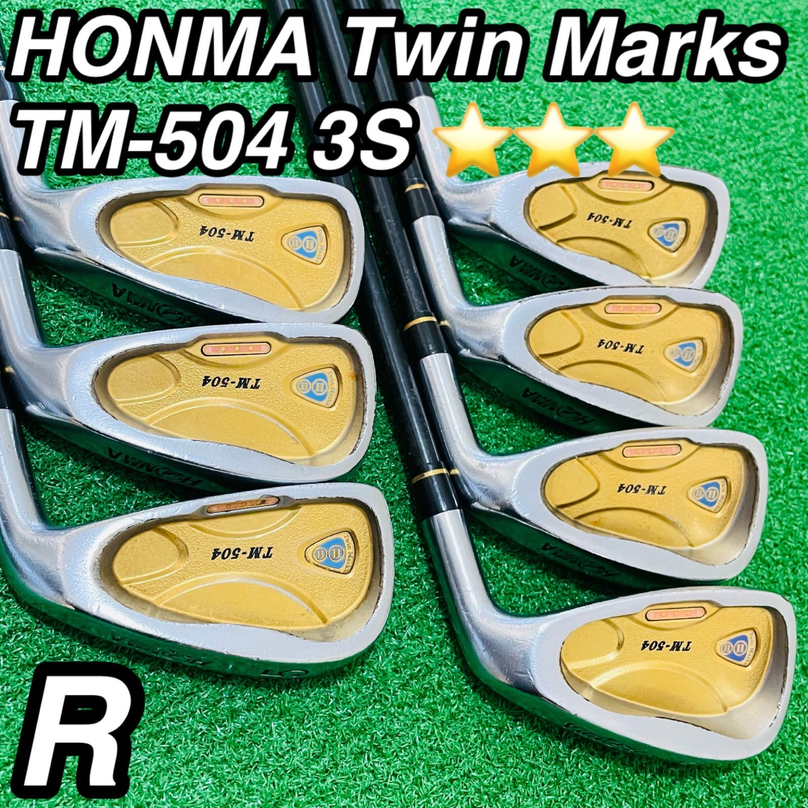 9321 HONMA Twin Marks TM-504 3スター R 7本 9321 HONMA Twin Marks TM-504 3S 星3つ 3スター 本間ゴルフ ホンマ