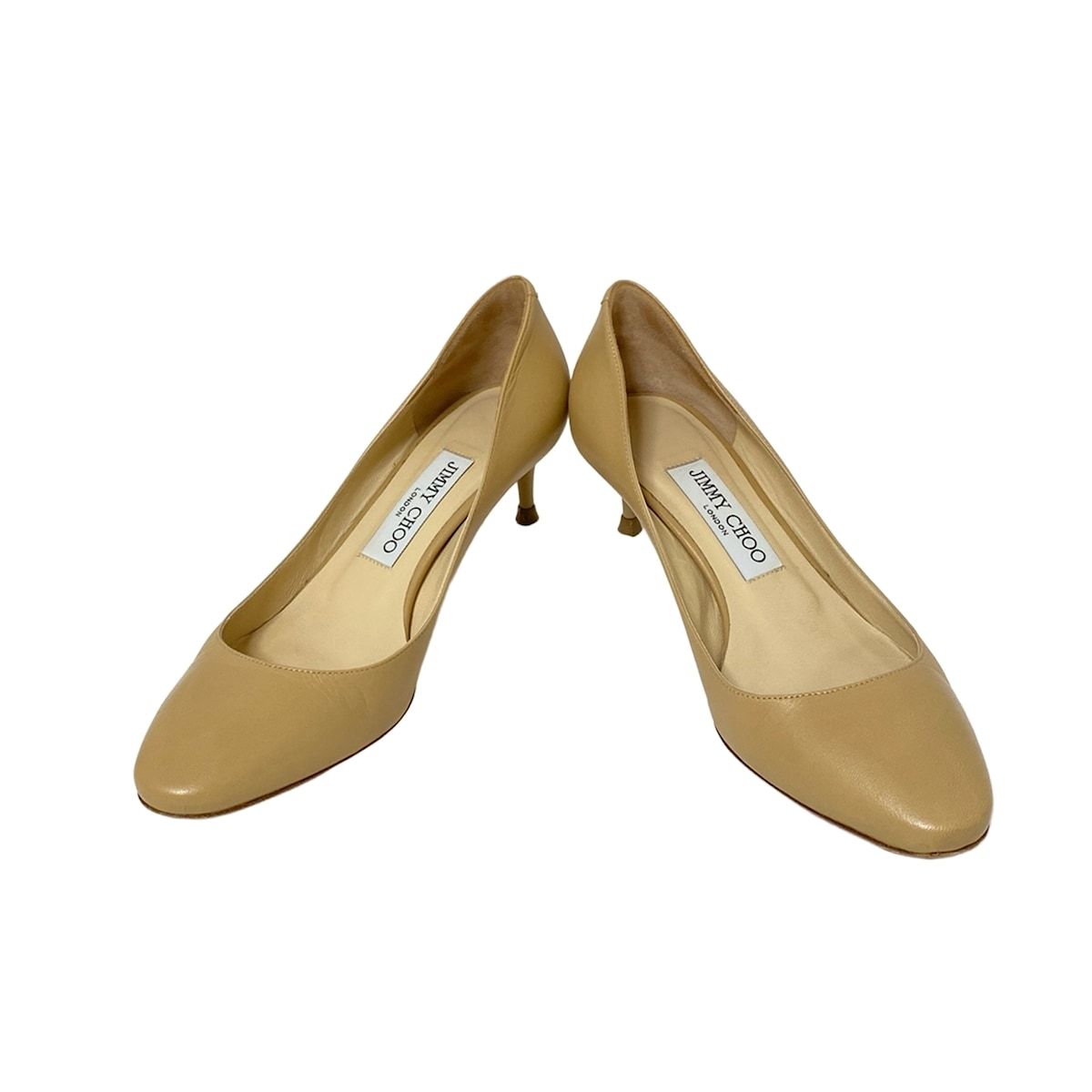 JIMMY CHOO(ジミーチュウ) パンプス 36 1/2 レディース - ベージュ