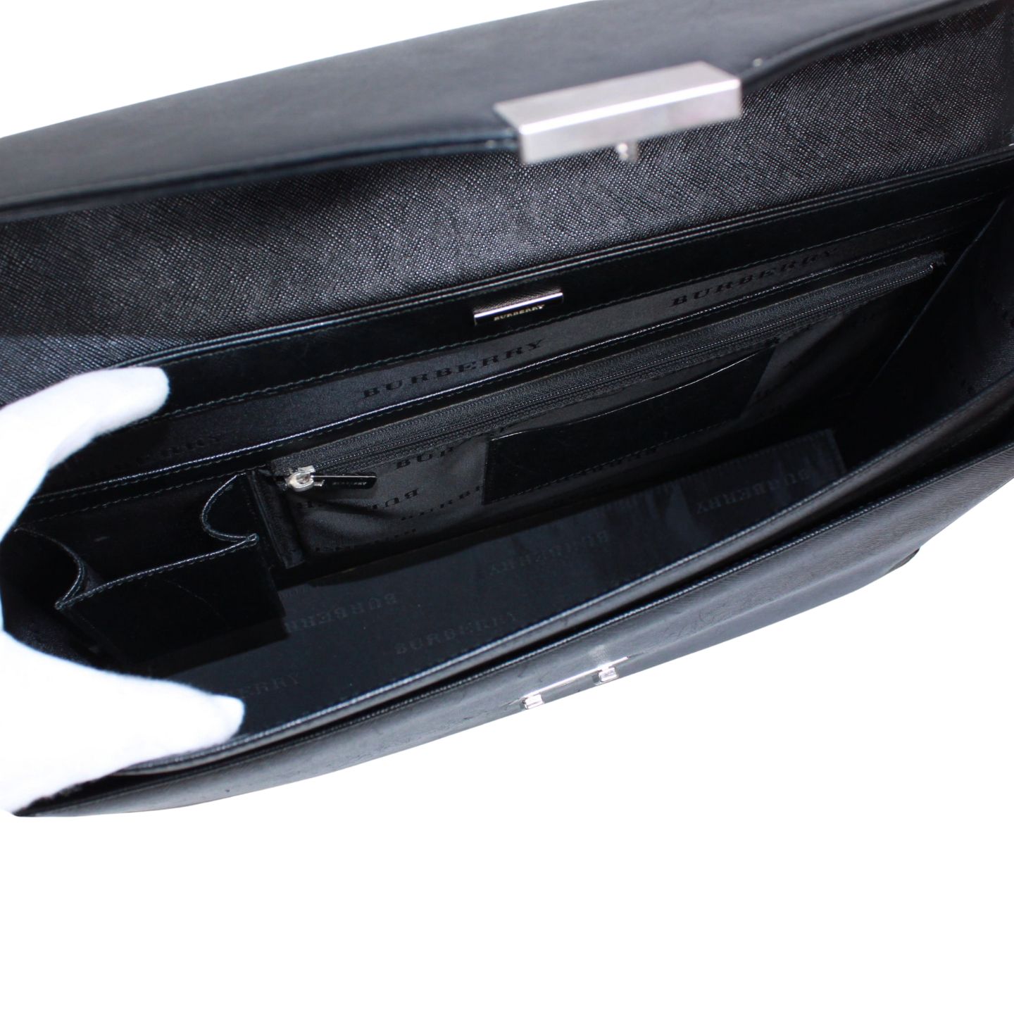 バーバリー　BURBERRY　レザービジネスバッグ　ハンドバッグ　フォーマル　黒 コレクション BURBERRY バーバリー ハンドバッグ ビジネスバッグ