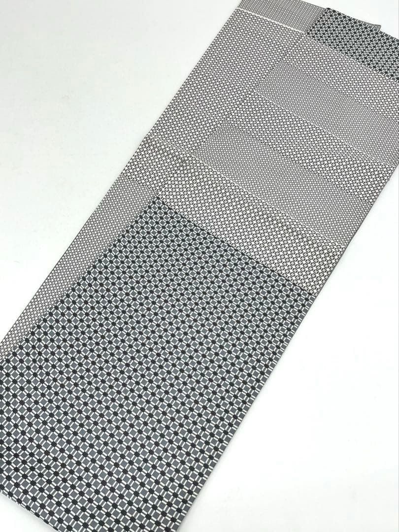 洒落袋帯 幾何学模様 正絹 六通 D166 - メルカリ