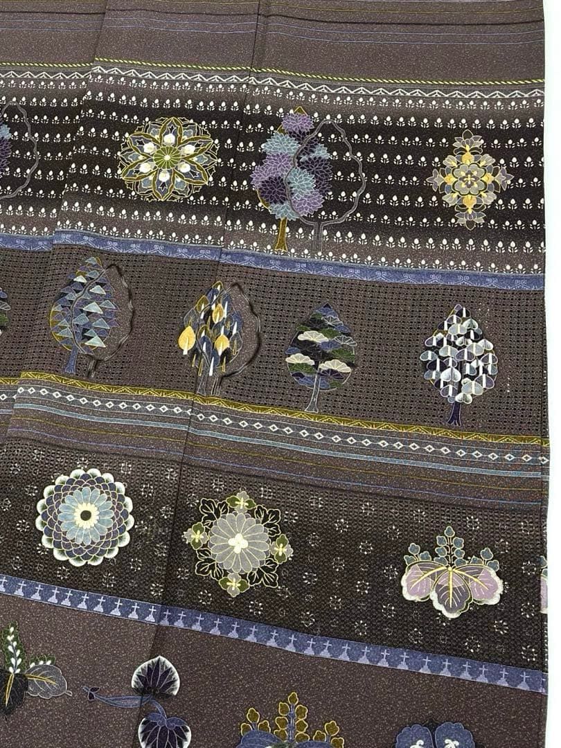 蘇州刺繍 汕頭刺繍 訪問着 華紋 横段 正絹 ガード加工済 A074 - メルカリ