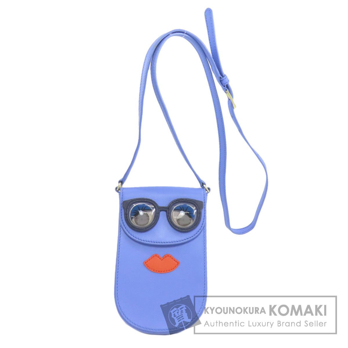 トリーバーチ Tory Burch  スマホショルダー フェイスモチーフ  ショルダーバッグ レザー 中古 Tory Burch トリーバーチ スマホショルダー フェイスモチーフ