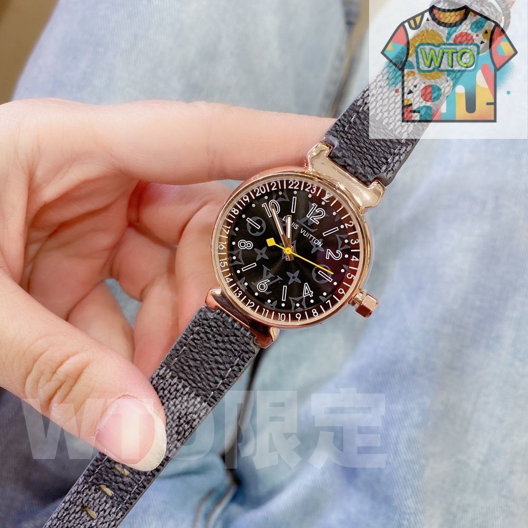 LOUIS VUITTON 腕時計 LOUIS VUITTON Tumbour QA060 Quartz Brown Dial Mens Watch 90280148