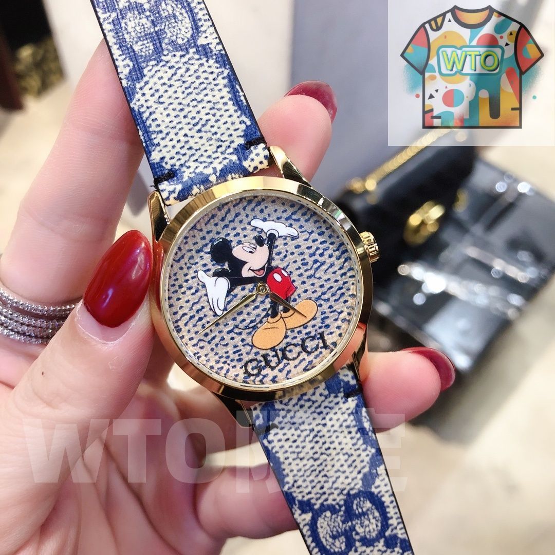 今日特価！Gucci【古?】2020×Disney 最新コラボ限定版腕時計-WTO輸入1