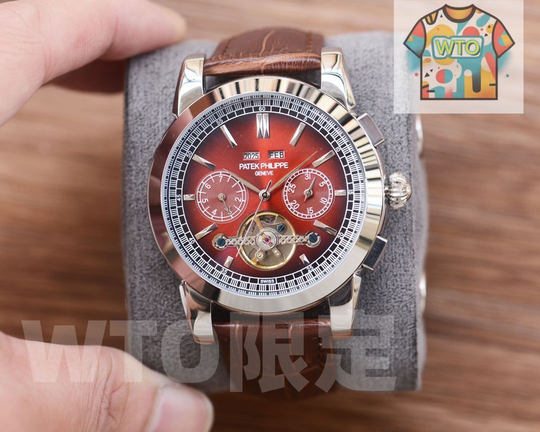 Patek Philippe] メンズ自動巻き腕時計 - 専用ケース・カード・袋付き