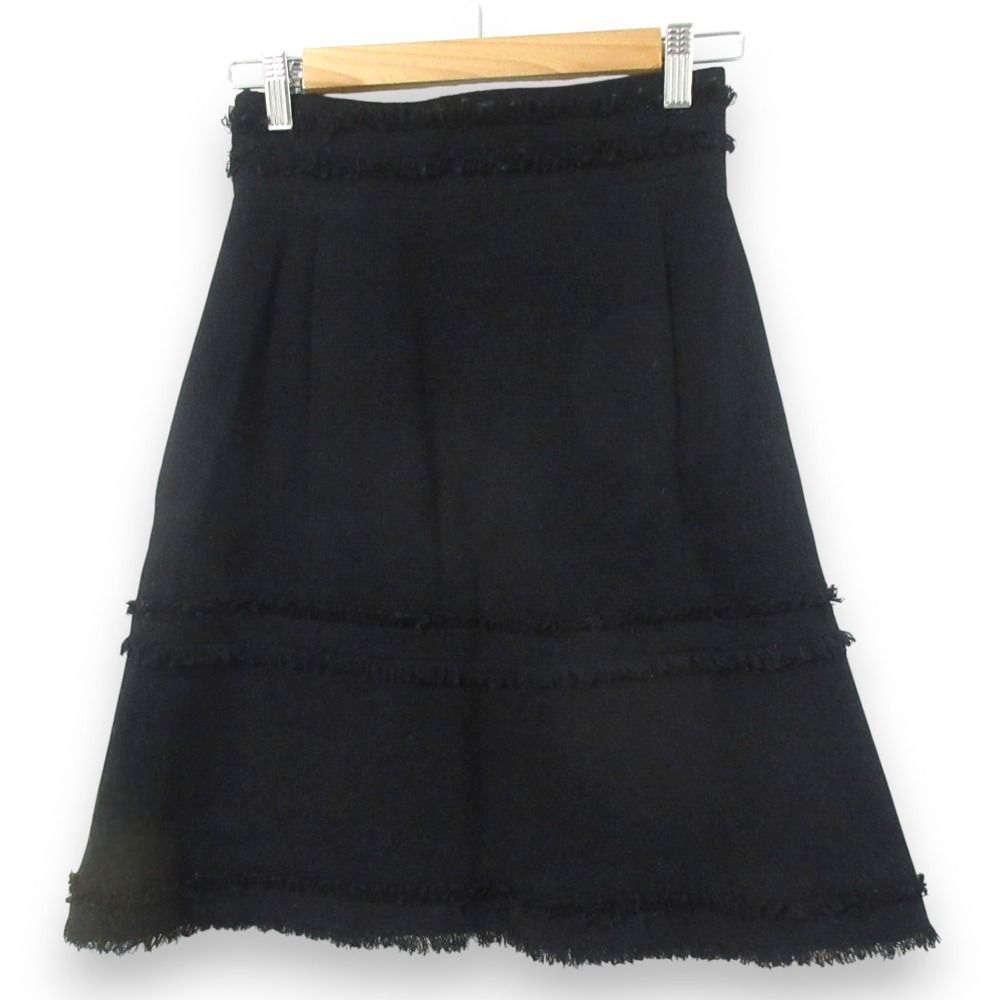 『未使用品』CHANEL シャネル スカート ココマーク　ブラック 36 未使用品』CHANEL シャネル スカート ココマーク ブラック 36 中古